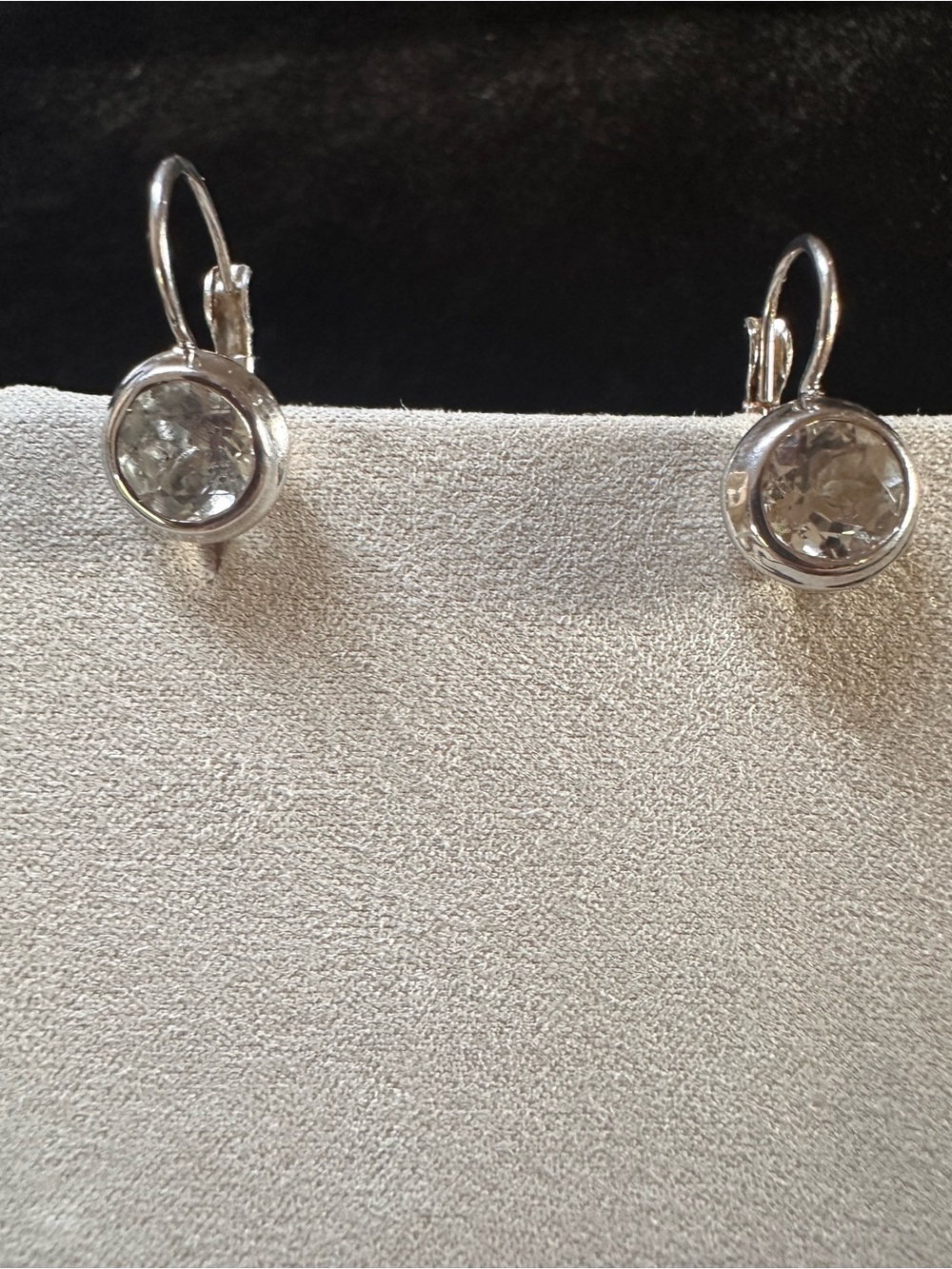 Vintage Joseph Esposito ESPO Sterling Silver CZ Dangle Earrings 925